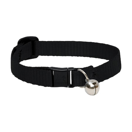 Lupine LupinePet Basic Solids Black Black Nylon Cat Collar 27527